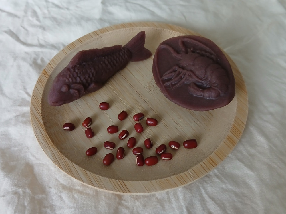 落雁に使う餡と北海道産小豆