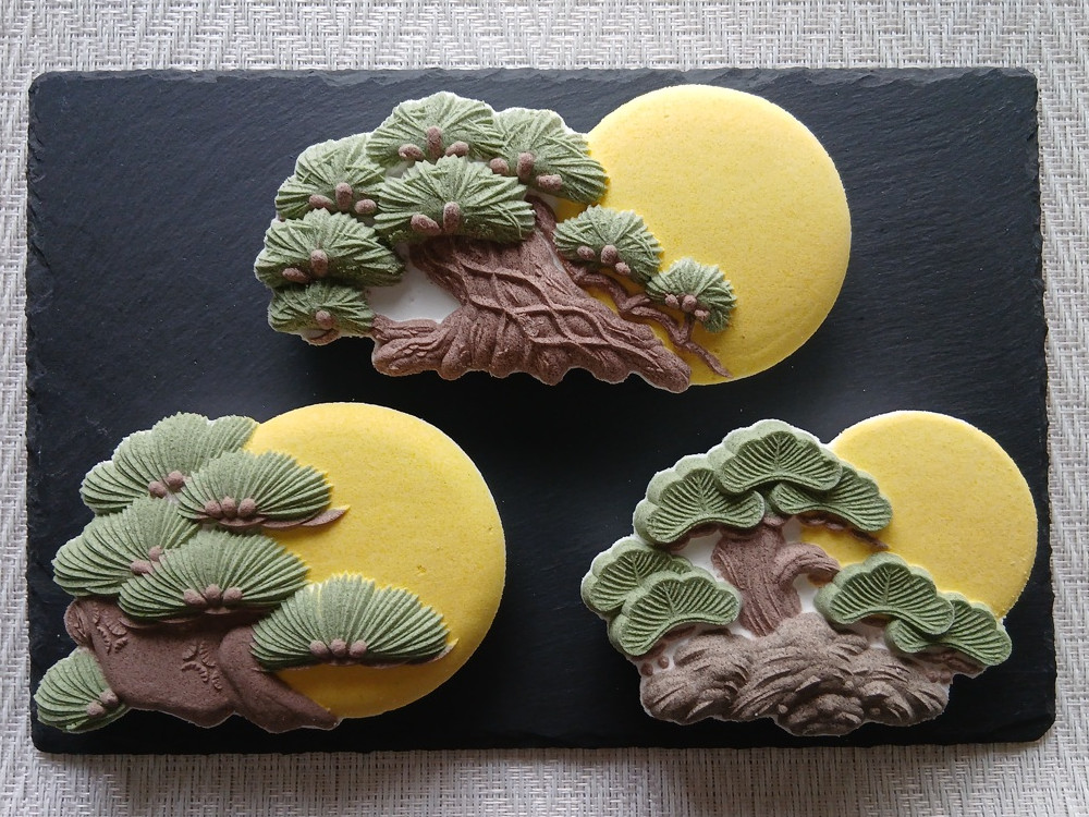 月籠、松樹の耀、松陰の落雁