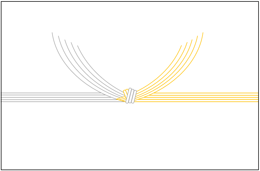 黄白結び切り（一部地域の仏事用）のサンプル画像