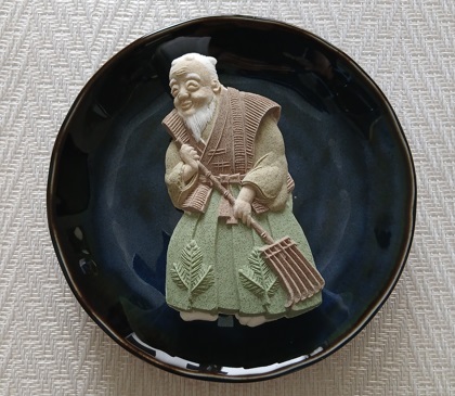 高砂の落雁。お爺さんが一人で立つ姿の意匠